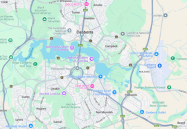 Canberra map